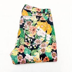 7 For All Mankind Flower Patterned Printed Denim Jeans Size 32